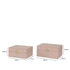 Orange & Gold Faux Leather Boxes Set of 2